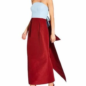 ANTONIO MELANI Strapless Blue and Red Dress